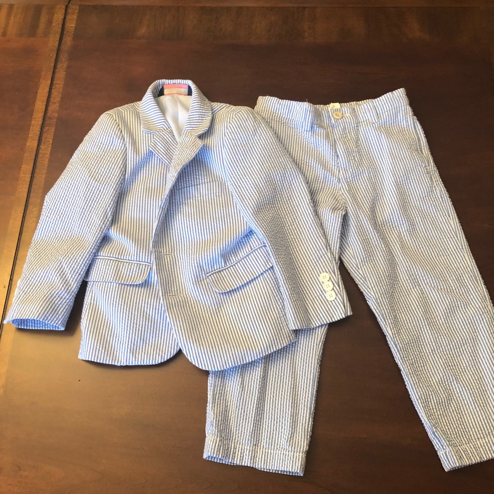 Boys Vineyard Vines Seersucker Suit Size 4T